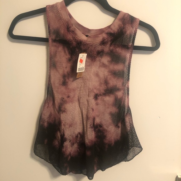 Urban Outfitters Tops - UO Fishnet Tie Dye Racerback Tank Top